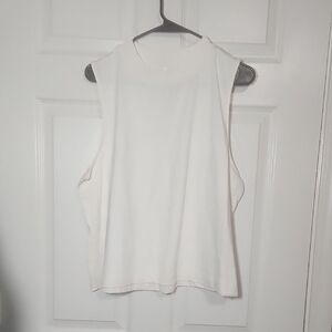 All in Motion White Muscle Tee with Wide Shoulder Straps